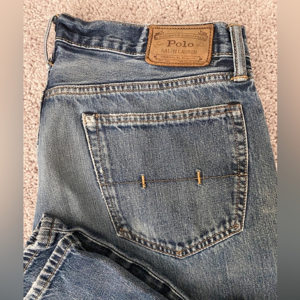 Polo Ralph Lauren Jeans Men's 34x32 Blue Hampton Straight Cotton Denim VTG Y2K